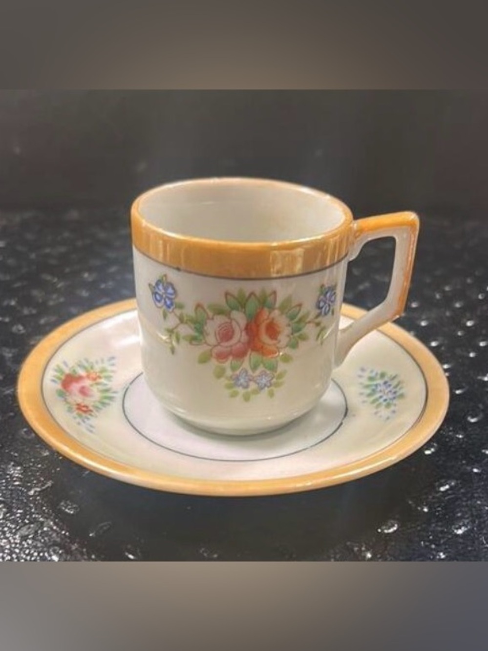 Lusterware Mini Tea Cup and Saucer